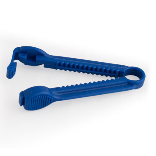 KATHETERKLEMME blau Kunststoff