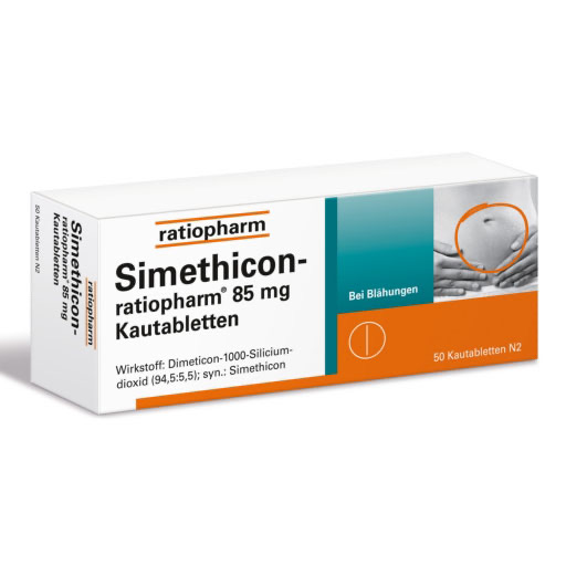 SIMETHICON-ratiopharm 85 mg Kautabletten