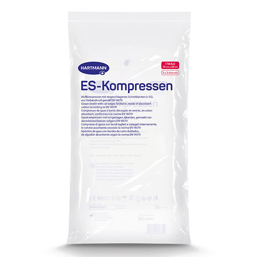 ES-KOMPRESSEN steril 10x20 cm 8fach