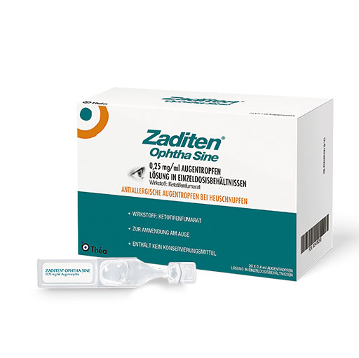 ZADITEN ophtha sine 0,25 mg/ml Augentr.Einzeldos.