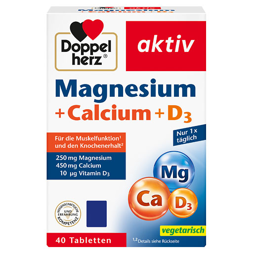 DOPPELHERZ Magnesium+Calcium+D3 Tabletten