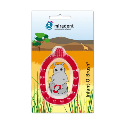 MIRADENT Kinder-Lernzahnbürste Infant-O-Brush rot