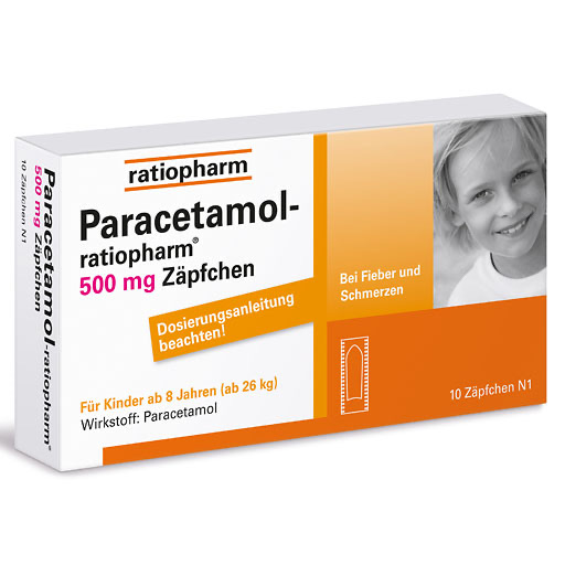 PARACETAMOL-ratiopharm 500 mg Zäpfchen