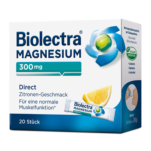 BIOLECTRA Magnesium 300 mg Direct Zitrone Sticks