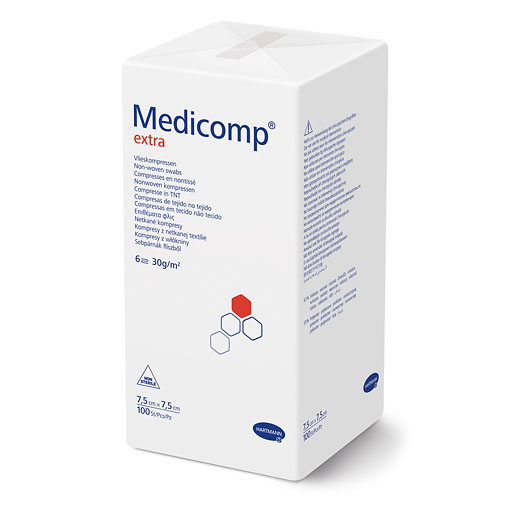 MEDICOMP extra Vlieskomp.unsteril 7,5x7,5 cm 6fach