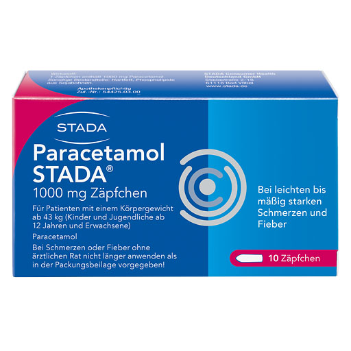 PARACETAMOL STADA 1000 mg Zäpfchen