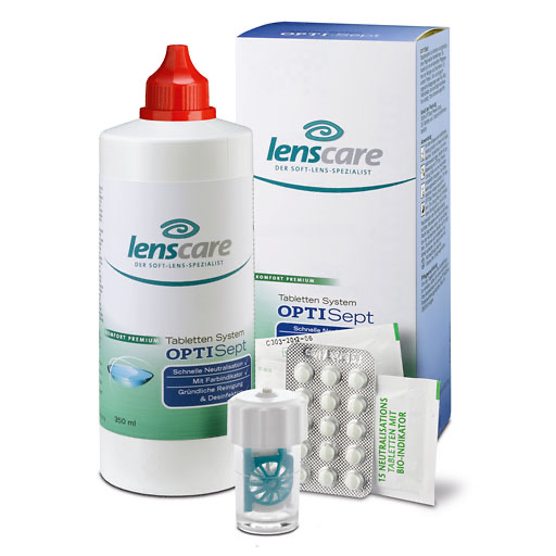 LENSCARE OptiSept Kombip.350 ml+45 Tabl.+1 Beh.