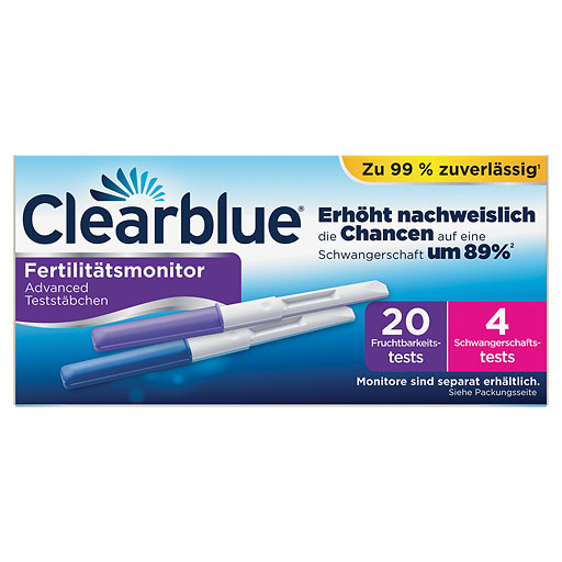 CLEARBLUE Fertilit&auml;tsmonitor Testst&auml;bchen 20+4