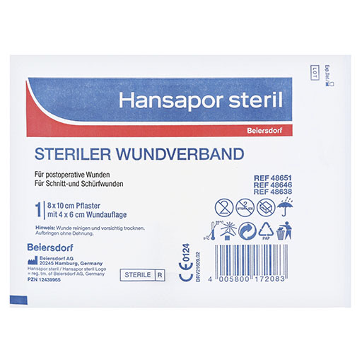 HANSAPOR steril Wundverband 8x10 cm
