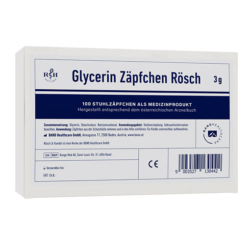 GLYCERIN Z&Auml;PFCHEN R&ouml;sch 3 g gegen Verstopfung