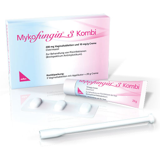 MYKOFUNGIN 3 Kombi 200 mg Vaginaltab.+10 mg/g Cre.