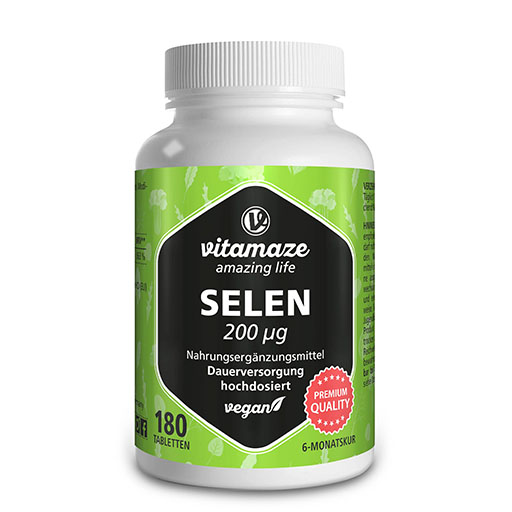SELEN 200 μg hochdosiert vegan Tabletten