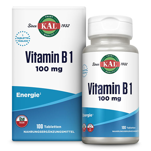 VITAMIN B1 THIAMIN 100 mg KAL Tabletten