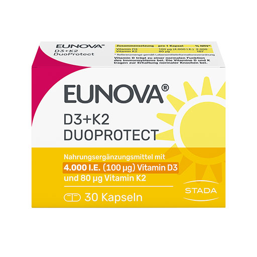 EUNOVA DuoProtect D3+K2 4000 I.E./80 μg Kapseln