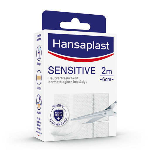 HANSAPLAST Sensitive Pflast.hypoallergen 6 cmx2 m