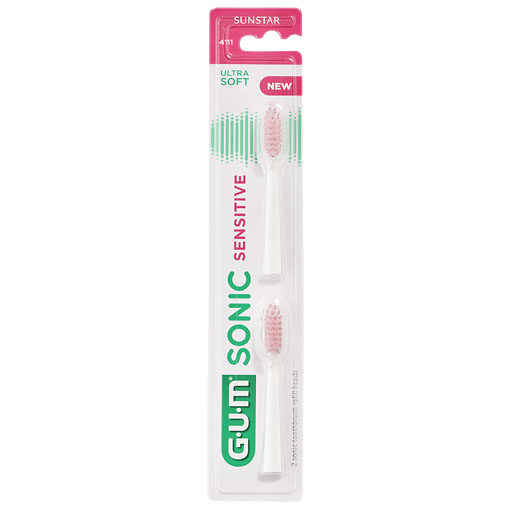 GUM SONIC SENSITIVE Ersatzb&uuml;rstenk&ouml;pfe