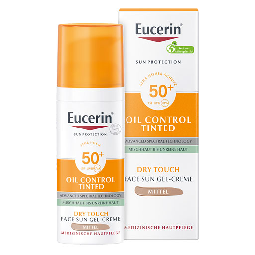 EUCERIN Sun Oil Control tinted Creme LSF 50+ mitt.