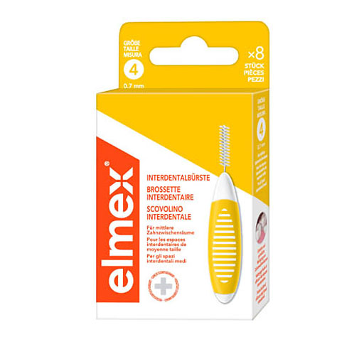 ELMEX Interdentalb&uuml;rsten ISO Gr.4 0,7 mm gelb