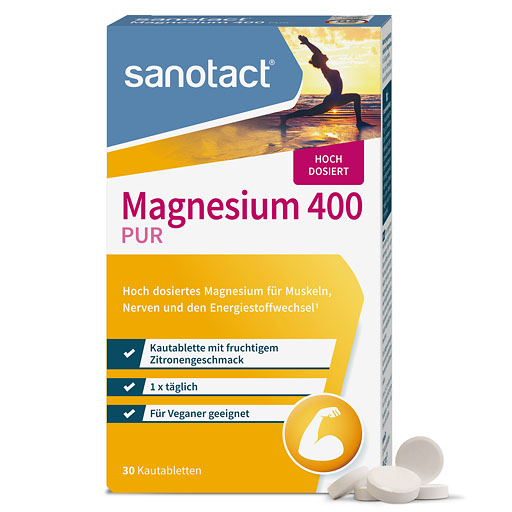 SANOTACT Magnesium 400 PUR Kautabletten