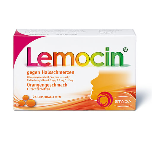 LEMOCIN gegen Halsschmerzen Orangengeschmack Lut.