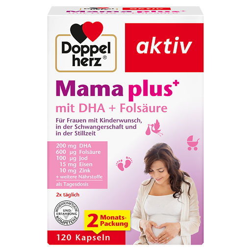 DOPPELHERZ Mama plus mit DHA+Fols&auml;ure Kapseln