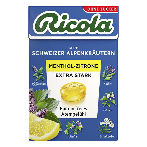 RICOLA o.Z.Box Menthol-Zitrone extra stark Bonbons