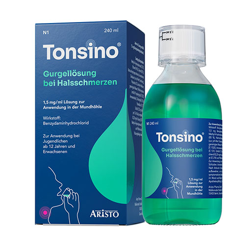 TONSINO Gurgellösung bei Halsschmerzen 1,5mg/ml Lsg.z.Anw.i.d.Mundh