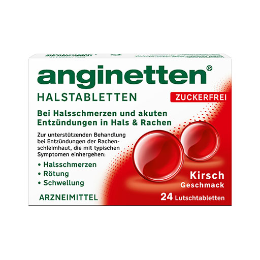ANGINETTEN Halstabletten zuckerfrei Kirsche