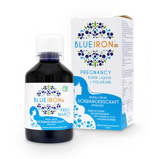 BLUEIRON Eisen Pregnancy+Folsäure Flüss.z.Einn.