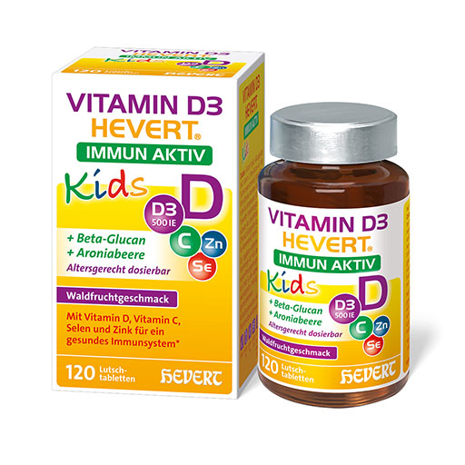 VITAMIN D3 HEVERT Immun Aktiv Kids Lutschtabletten